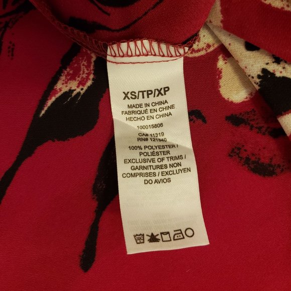 Dynamite XS floral blouse red/rose - Picture 5 of 6
